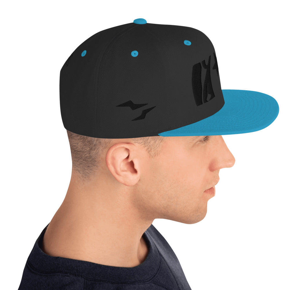 Black Oversized Toaster Logo Snapback Hat