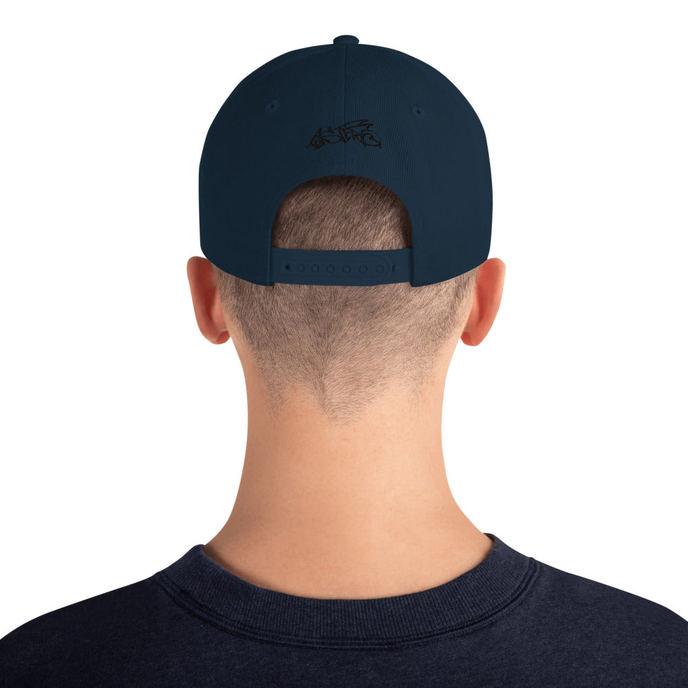 Black Oversized Toaster Logo Snapback Hat