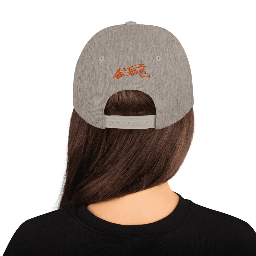 Oversized Orange Logo Snapback Hat